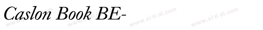Caslon Book BE字体转换